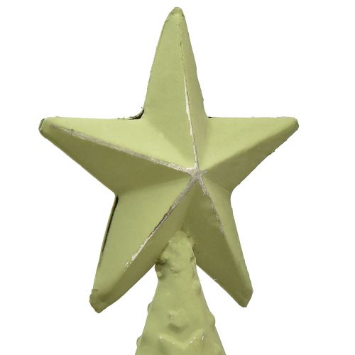 Floristik24 Árbol de Navidad metal madera plata verde estrellas vintage Al. 75 cm