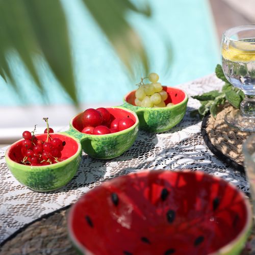 Artículo Cuencos para aperitivos Motivo sandía Cerámica 8,5×28cm 1pza