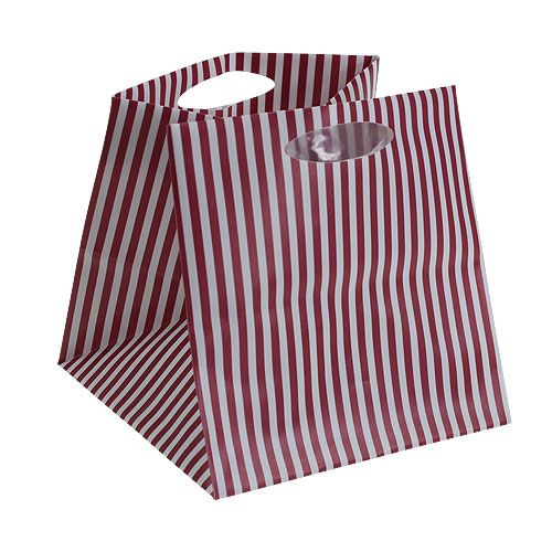 Floristik24 Bolsa de plástico tipo Burdeos. 12cm x 12cm 12 piezas