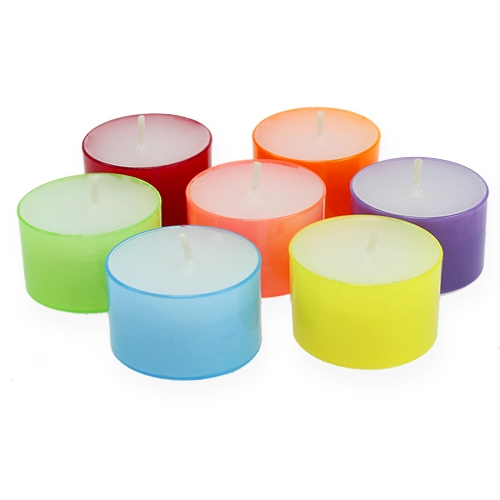 Floristik24 Velas de té de colores Ø38mm 40 piezas