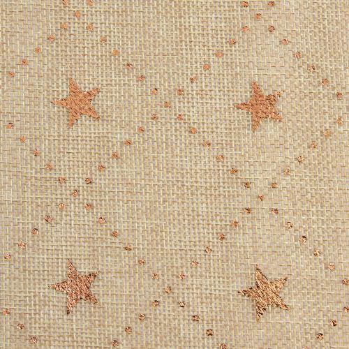 Artículo Camino de mesa navideño con estrellas brillantes, dorado, 48 cm x 4,5 m - Decoración festiva