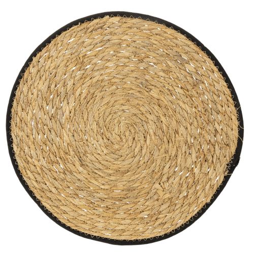 Floristik24 Mantel individual redondo de junco, Ø35cm, 4 piezas
