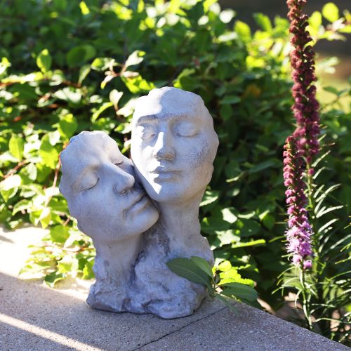 Artículo Busto de pareja de enamorados en piedra fundida de ensueño H29.5cm