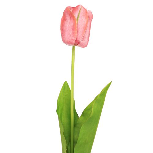 Artículo Flor artificial de tulipán roja, flor artificial de primavera naranja Al. 67 cm