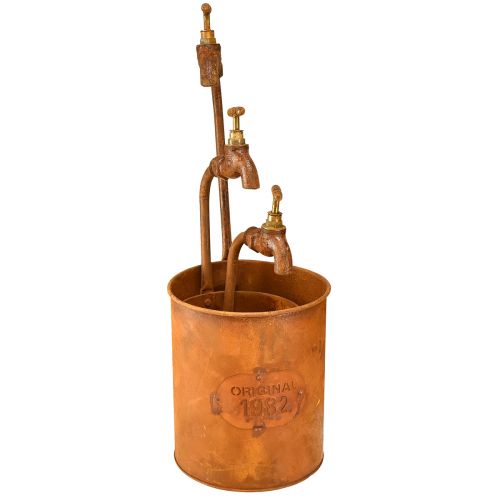 Macetero pátina decorativo de metal con grifo Al. 25/37/43 cm juego de 3 piezas | Floristik24.es