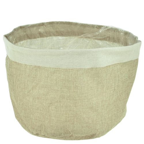 Artículo Macetero Yute Tela Cesta Natural Utensilo Ø26cm H21cm 3ud