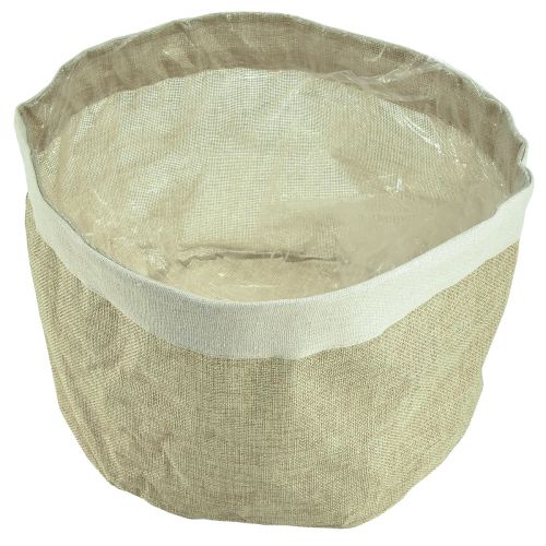 Artículo Macetero Yute Tela Cesta Natural Utensilo Ø26cm H21cm 3ud