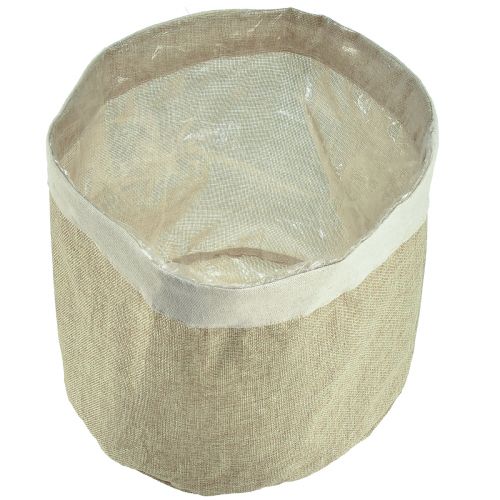 Artículo Macetero Yute Tela Cesta Natural Utensilo Ø28cm H25cm 3ud