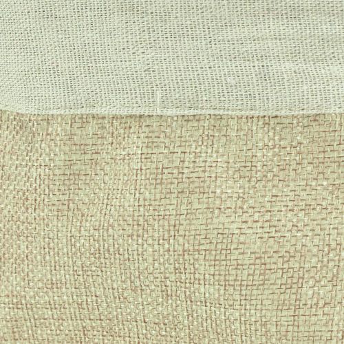 Artículo Macetero Yute Tela Cesta Utensilo Natural Ø21cm H19cm 3ud