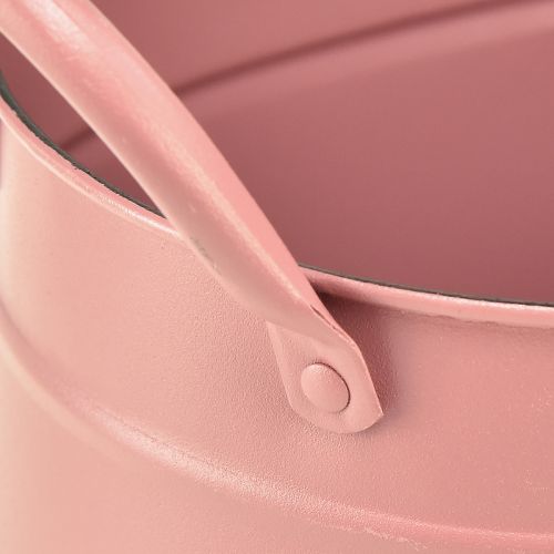 Artículo Macetero de metal ovalado rosa 24/21/18cm juego de 3 piezas