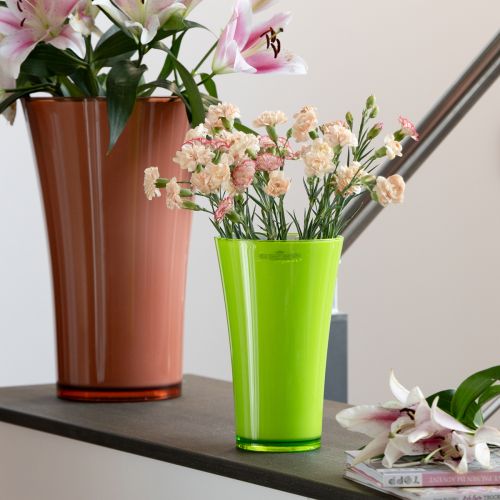 Floristik24 Jarrón Florero Verde Jarrón Decorativo Fizzy Olive Ø16.5cm H27cm
