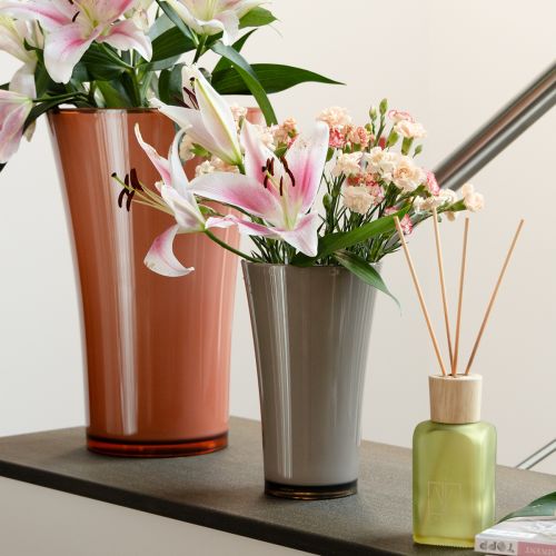 Artículo Jarrón “Fizzy” Ø16cm H27cm gris platino 1 ud