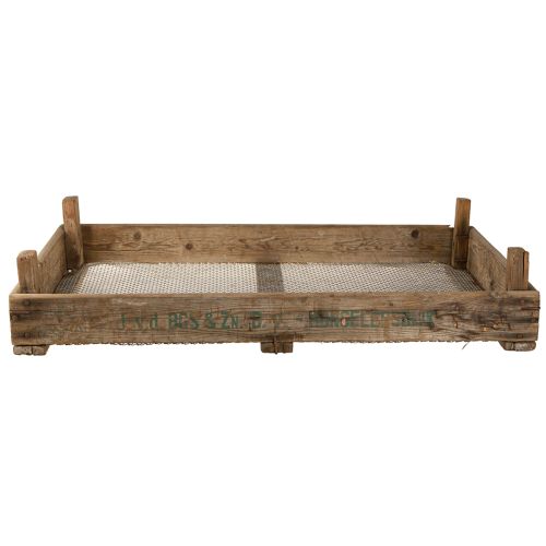 Artículo Caja de madera vintage con malla de alambre, estilo rústico, 75×50×14cm