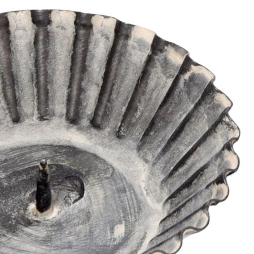 Artículo Portavelas vintage para velas de pilar para inserción gris Ø8,5cm 4 piezas