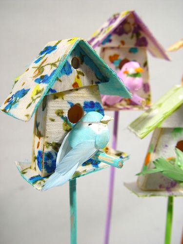 Floristik24 Pajarera con pájaro en pico 3,5cm 12pcs