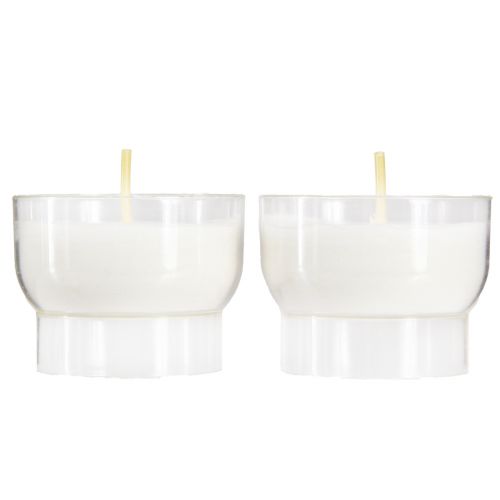 Floristik24 Velas votivas en color blanco con cuenco Ø4,3cm 25 uds.
