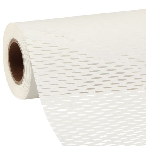 Papel de regalo con forma de panal en blanco L 50,5 cm L 2500 cm