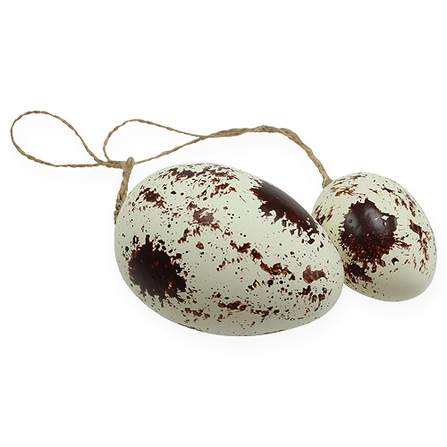 Floristik24 Huevos decorativos en caja de plástico 4-6cm 18uds