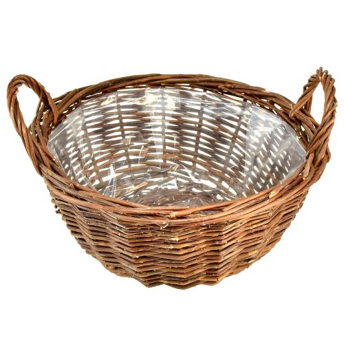 Floristik24 Juego de cestas de mimbre rústicas con asas de transporte - 3 tamaños (40 cm, 33 cm, 26 cm) - Multifuncional para casa y jardín - Juego de 3