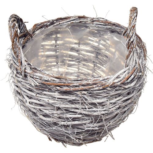 Floristik24 Juego de cestas de mimbre en blanco lavado - 3 tamaños (42 cm, 36 cm, 26 cm) - Versátil para decoración y almacenamiento - Juego de 3 piezas