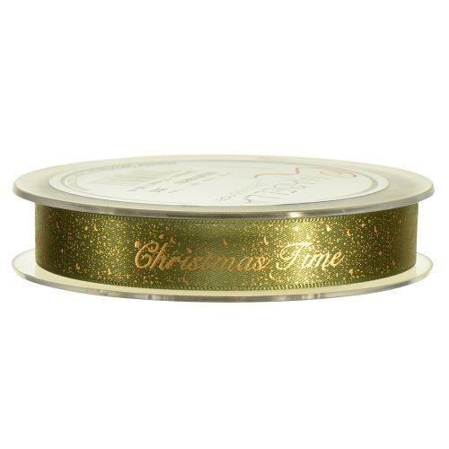 Artículo Cinta navideña Christmas Time Ribbon Verde Oro 15mm 20m
