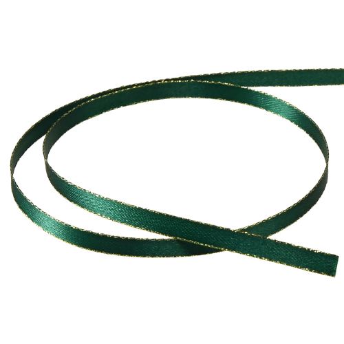 Artículo Cinta decorativa navideña en verde y dorado A6mm L50m