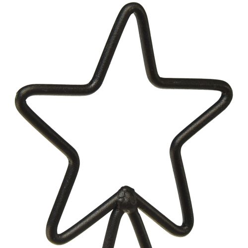 Floristik24 Árbol de Navidad de metal con estrella y bandeja - 25x18x66 cm - Decoración navideña moderna