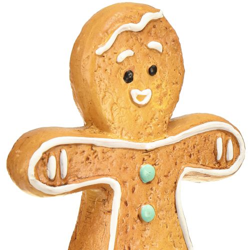 Artículo Decoración navideña hombre y mujer de jengibre cerámica 16cm 2ud