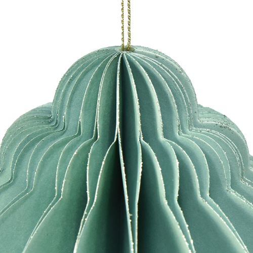 Artículo Bola navideña papel cebolla turquesa FSC Ø15cm H20cm