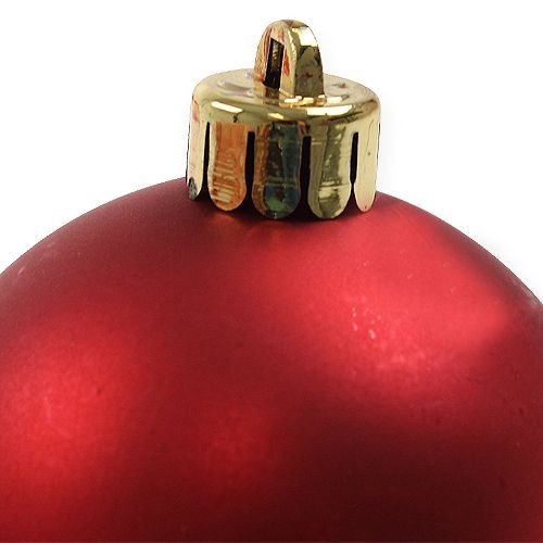 Artículo Bola navideña plástico rojo Ø6cm 12 piezas