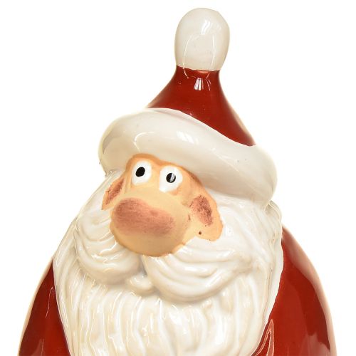 Artículo Figura de Papá Noel en rojo 13 cm - decoración navideña ideal para un ambiente festivo - 2 piezas
