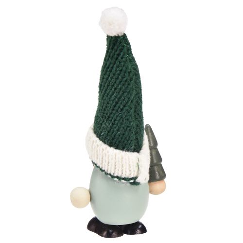 Artículo Enanos navideños decoración gnomos madera verde menta Al.14cm 6 piezas