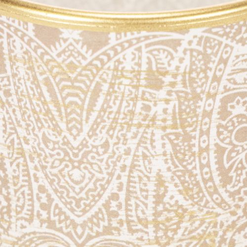 Portavelas de cristal con estampado de cachemir, Ø8 cm, H9 cm, 2 unidades | Floristik24.es
