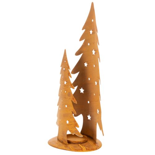 Farol para árbol de Navidad, decoración metálica con acabado rústico, Navidad, 46 cm de alto x 25,5 cm de ancho. | Floristik24.es