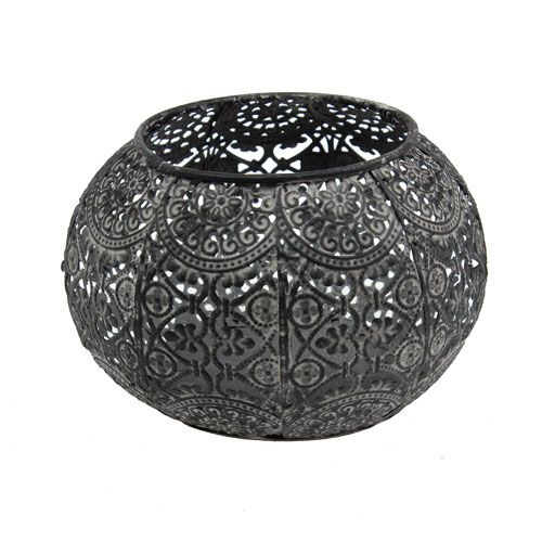 Floristik24 Farol gris oriental Ø10.5cm H7.5cm