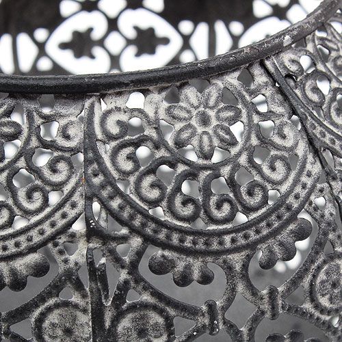 Floristik24 Farol gris oriental Ø10.5cm H7.5cm