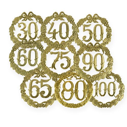 Floristik24 Números de aniversario 24cm oro
