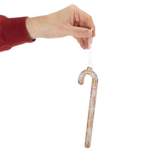 Adorno de cristal con forma de bastón de caramelo, decoración navideña nostálgica para el árbol, 22 cm. | Floristik24.es