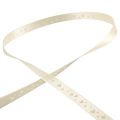 Floristik24 Cinta de regalo cinta de boda color crema cinta decorativa 15mm 20m