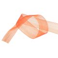 Floristik24 Cinta de organza cinta de regalo cinta naranja orillo 25mm 50m
