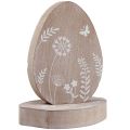 Floristik24 Decoración de mesa decoración de madera Huevo de Pascua soporte para huevos de madera 14,5 cm 3 piezas