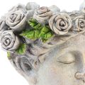 Floristik24 Maceta cara busto de mujer cabeza de planta aspecto hormigón Al. 18 cm