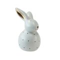 Floristik24 Figuras decorativas de conejitos de Pascua conejos con estampado de lunares 13cm 2uds