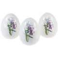 Floristik24 Decoración de huevos de Pascua de cerámica con decoración floral 12cm 3ud