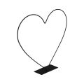 Floristik24 Anillo decorativo con aro de metal en forma de corazón para estar de pie An. 29,5 cm