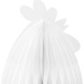 Floristik24 Figura decorativa de papel en forma de panal de pollo blanco 28,5x15,5x30cm