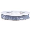 Cinta de regalo pez cinta azul claro marítimo 15mm 20m | Floristik24.es