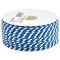 Floristik24 Cordón azul blanco cinta de regalo cordón decorativo cinta decorativa 25m