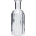 Floristik24 Jarrón botella jarrón de vidrio jarrón alto transparente Ø7,5cm H19,5cm