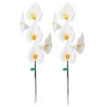 Cala artificial con estambres amarillos, flores decorativas, 35 cm, 10 unidades. | Floristik24.es